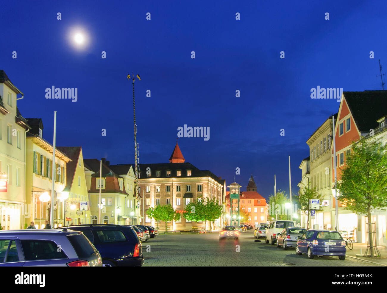 Gunzenhausen: market square, Mittelfranken, Middle Franconia, Bayern, Bavaria, Germany Stock Photo