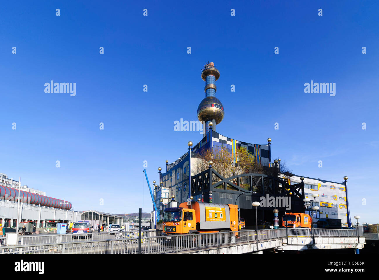 Wien, Vienna: Waste incinerator Spittelau, architect Friedensreich