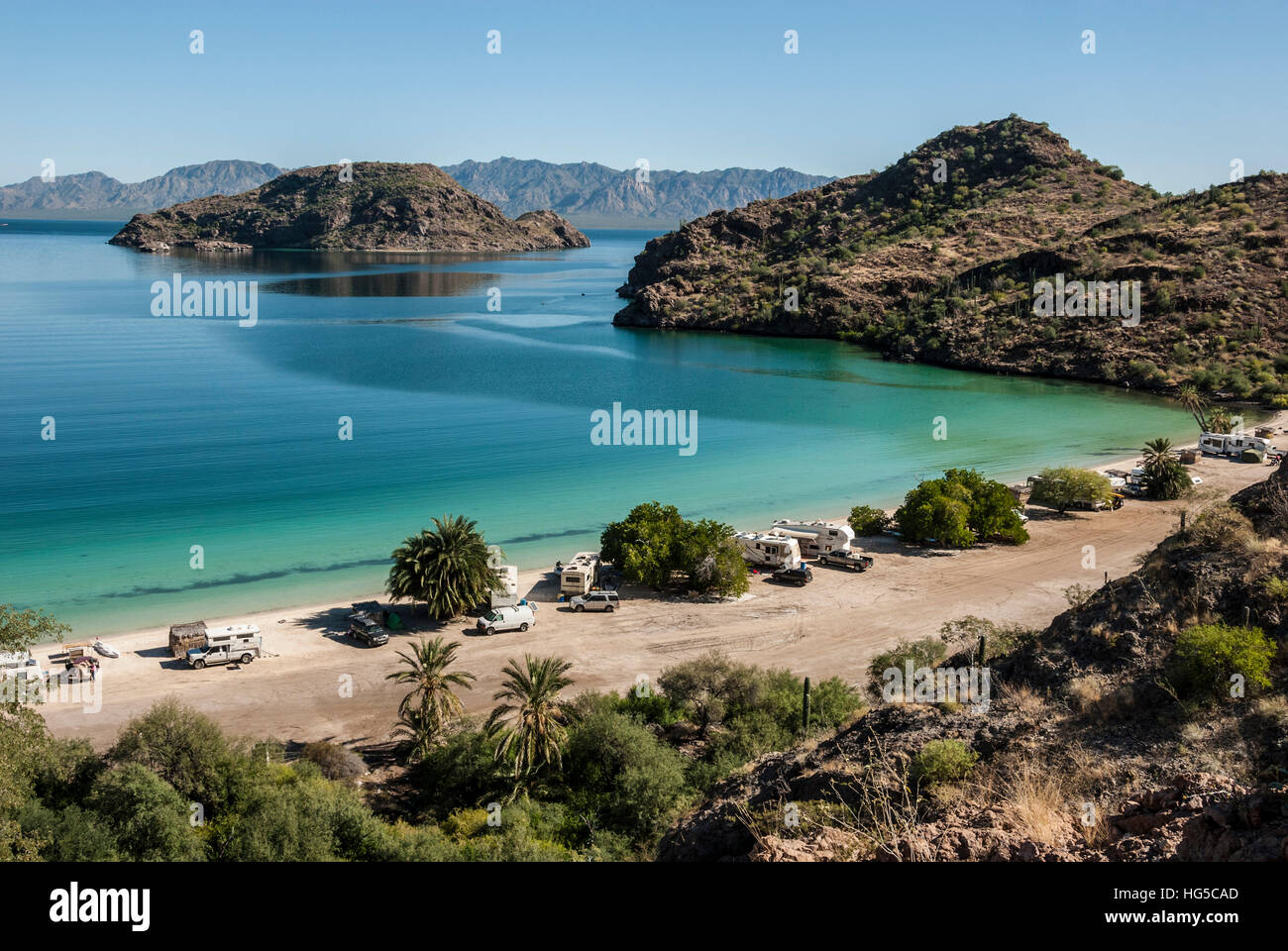 Bay near Loreto, into Sea of Cortez, Baja California, Mexico, North America Stock Photo