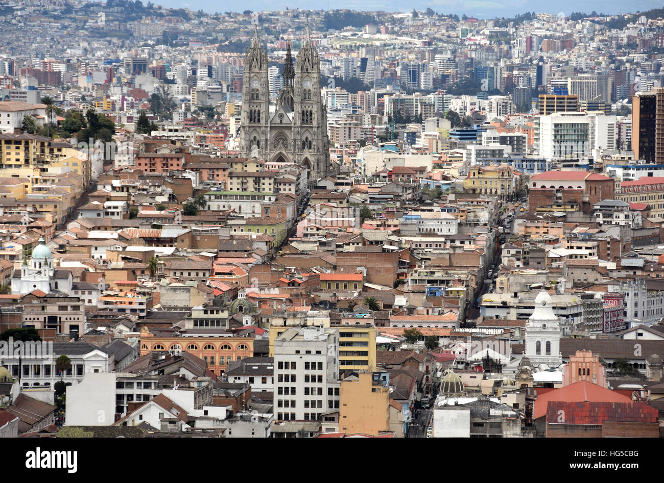 View from Panecillo, Quito, Ecuador, South America Stock Photo