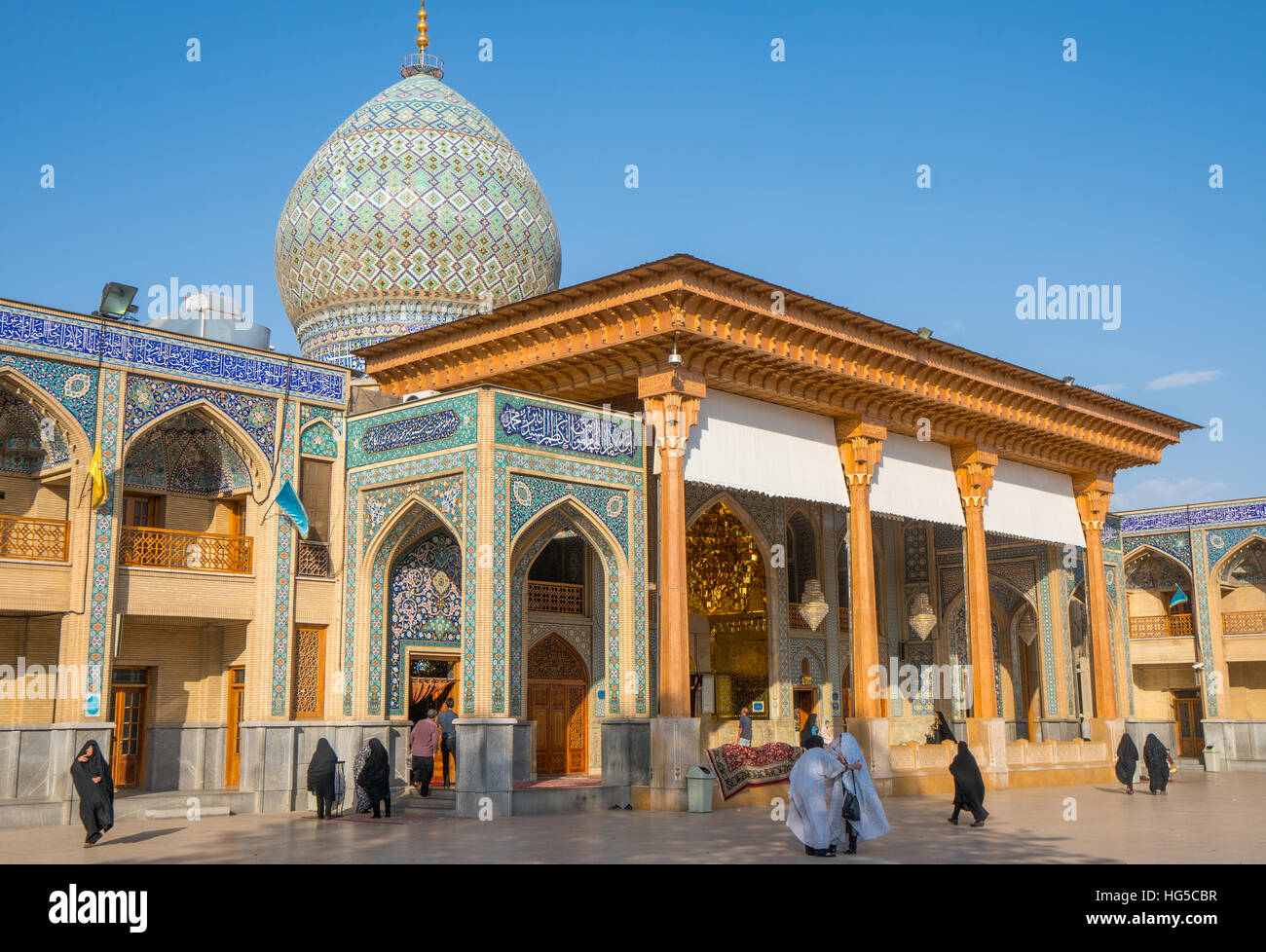 Mausoleum of Sayyed Mir Mohammad, in complex of Aramgah-e Shah-e Cheragh (Mausoleum of the King of Light), Shiraz, Iran Stock Photo