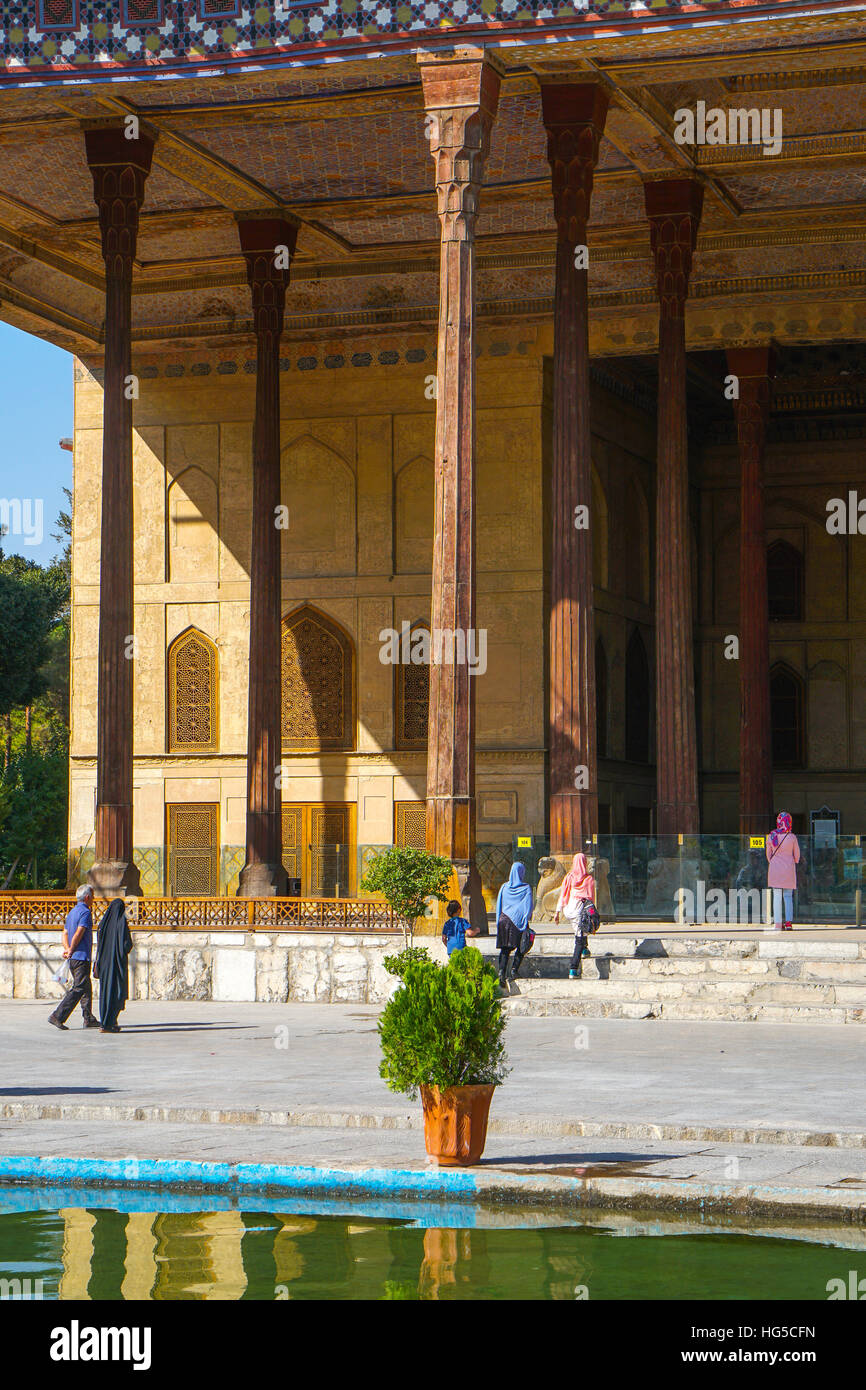 Chehel Sotun (Chehel Sotoun) (40 Columns) Palace, Isfahan, Iran, Middle East Stock Photo