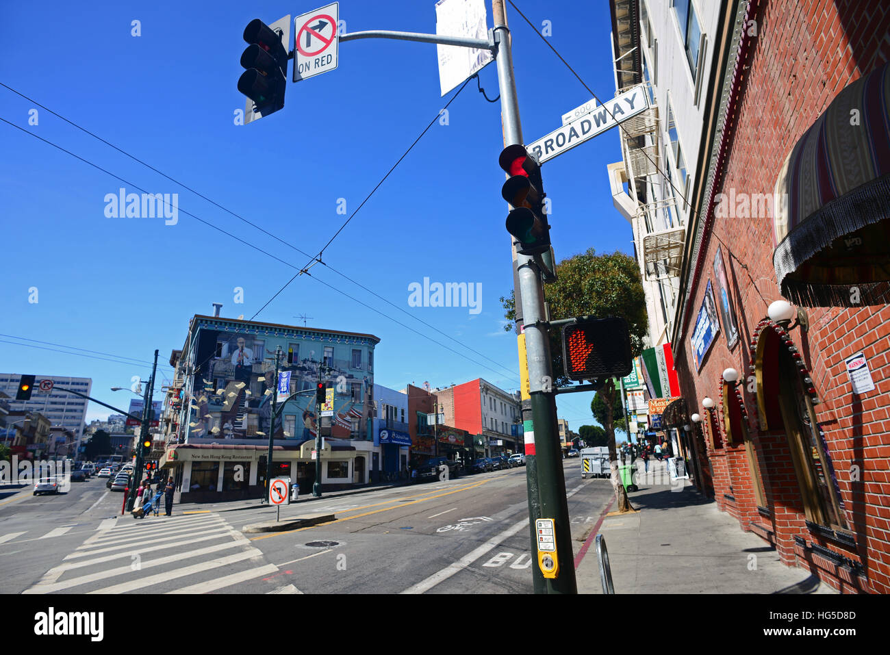 Broadway street in San Francisco Stock Photo Alamy