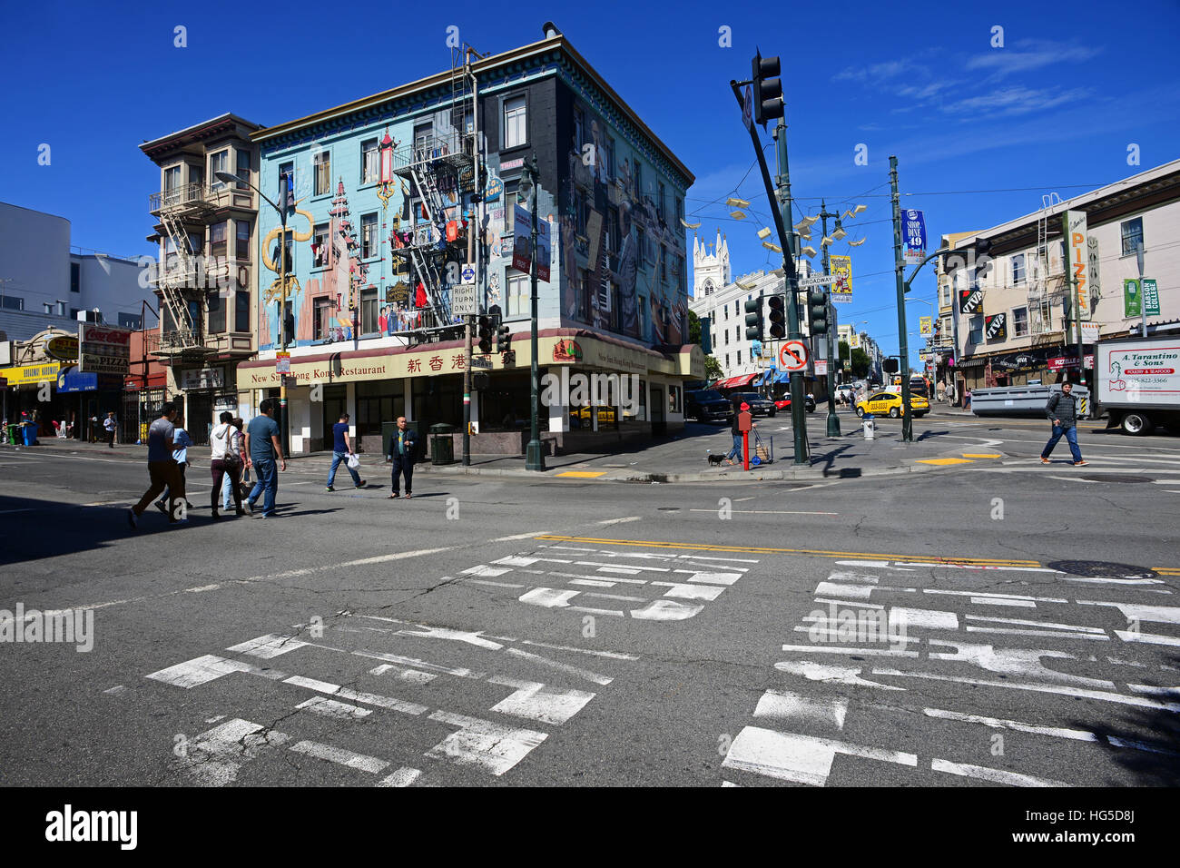 Broadway street in San Francisco Stock Photo