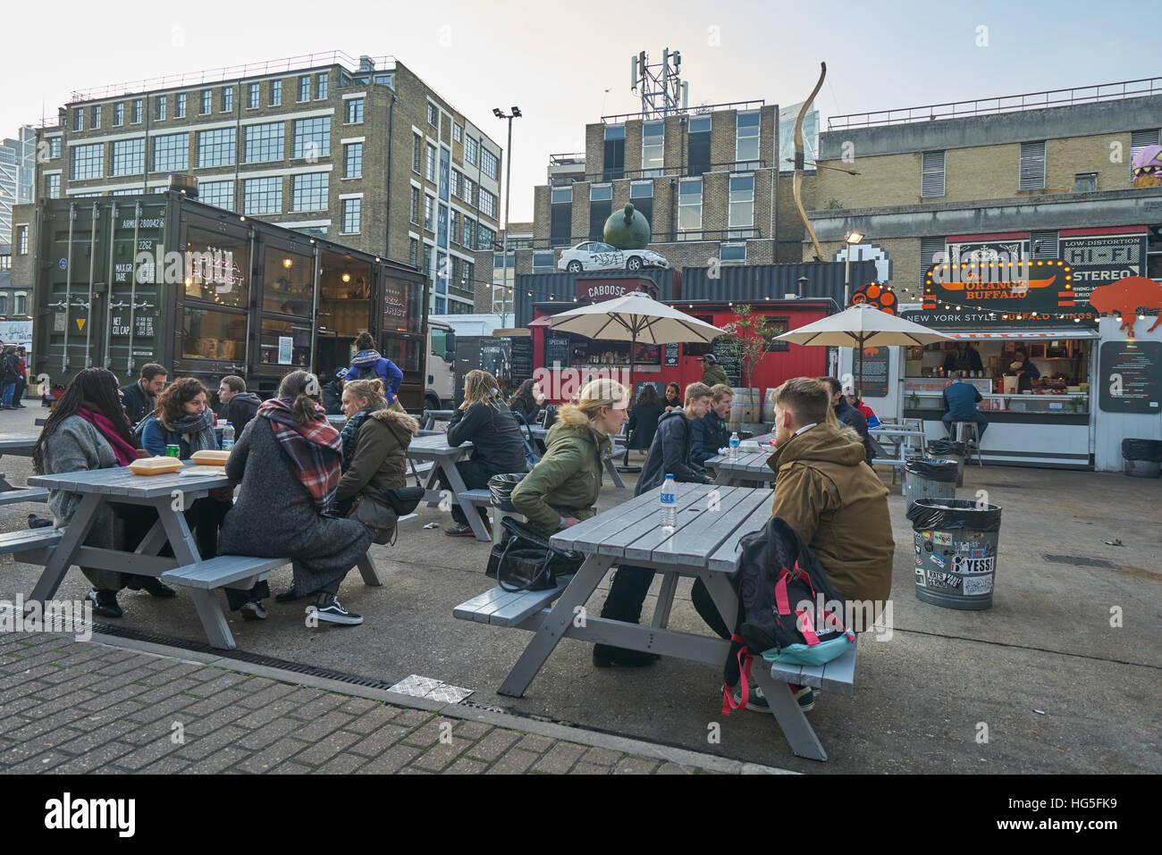 street food Truman Brewery Stock Photo Alamy