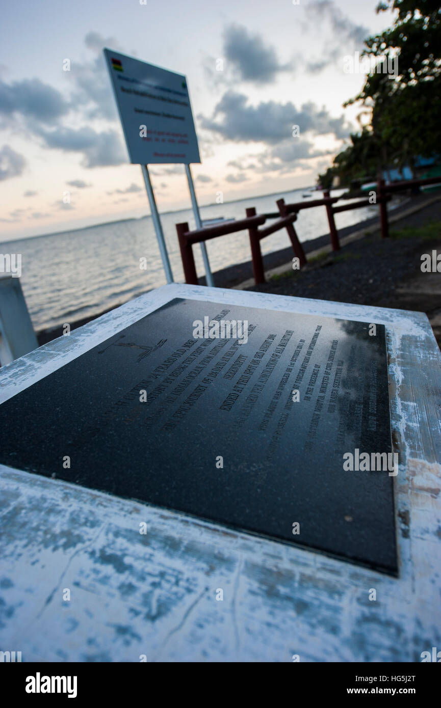 Bois des Amourettes, a very small village in the east of Mauritius. Stock Photo