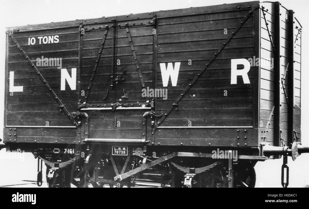 LNWR 10-ton railway goods van Stock Photo