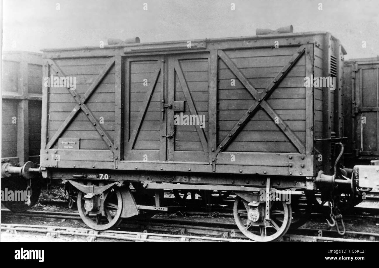 Caledonian Railway 6-ton covered ventilated goods van Stock Photo