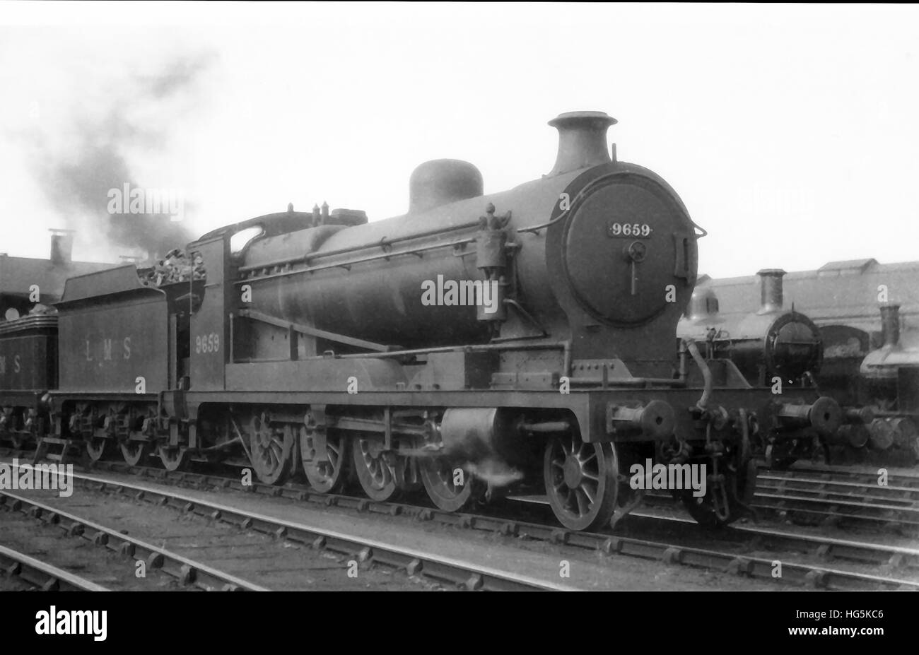 ROD 2-8-0 No.9659 in LMS Railway service Stock Photo
