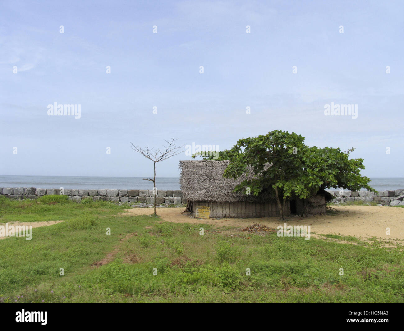 Hut or Shack on Kappad Beach, Kerala, India Stock Photo Alamy