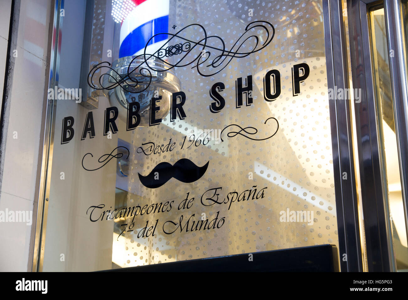 Barber shop Granada Andalusia Spain Stock Photo Alamy