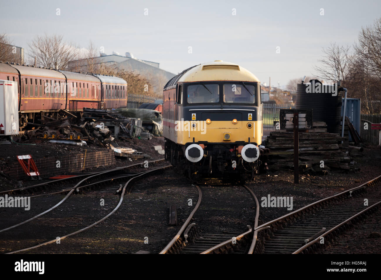 A class 47 british diesel locomotive Stock Photo