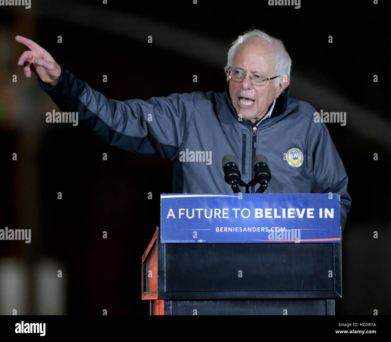 Senator Bernie Sanders holds a rally in NYC's Washington Square Park ...