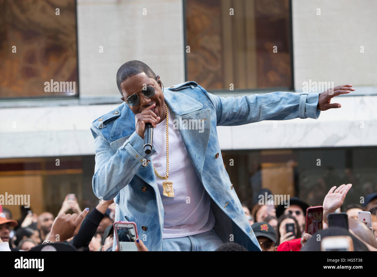 Mase performs on the Today Show in support of the 20th Anniversary of Bad Boy Family Reunion on May 20, 2016 in New York, New York. Stock Photo