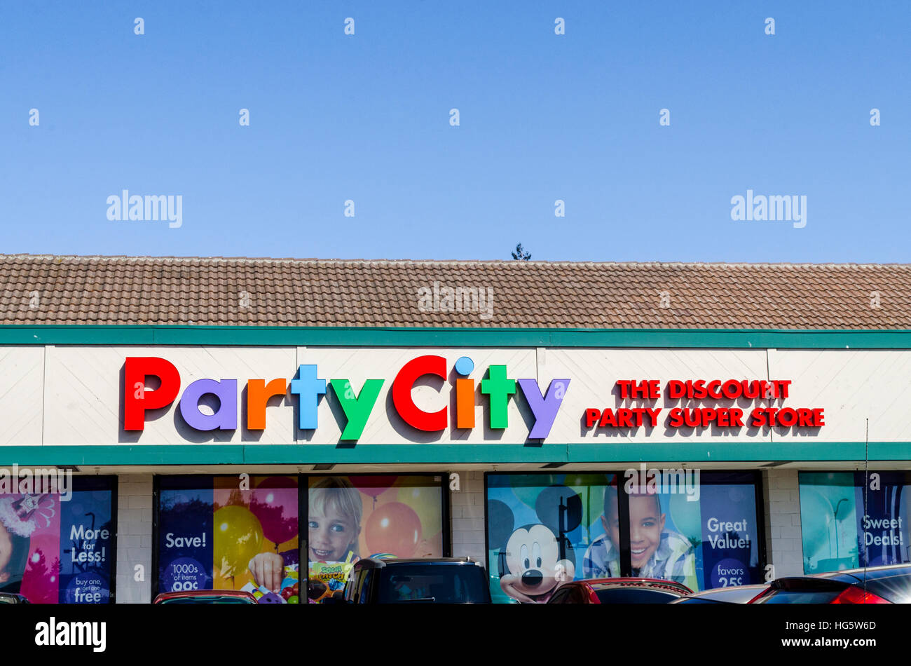 A party city store in San Leandro California USA Stock Photo