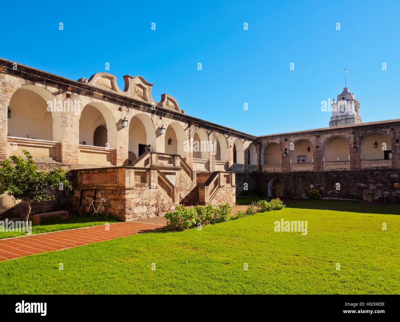 Argentina, Cordoba Province, Alta Gracia, View of the patio interior of the Jesuit Estancia. Stock Photo