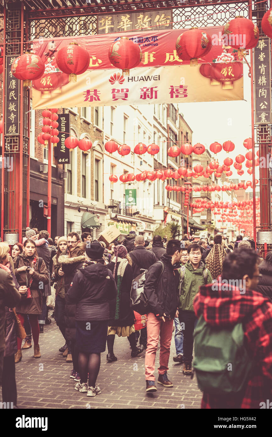 Chinese New Year Celebrations 2016 London Stock Photo