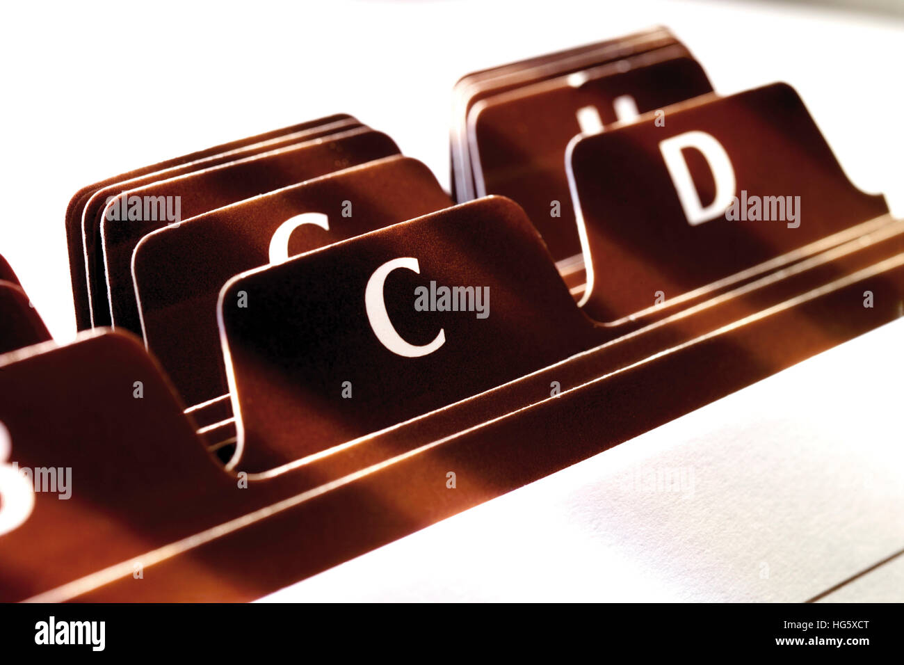 Lettered file tabs Stock Photo Alamy