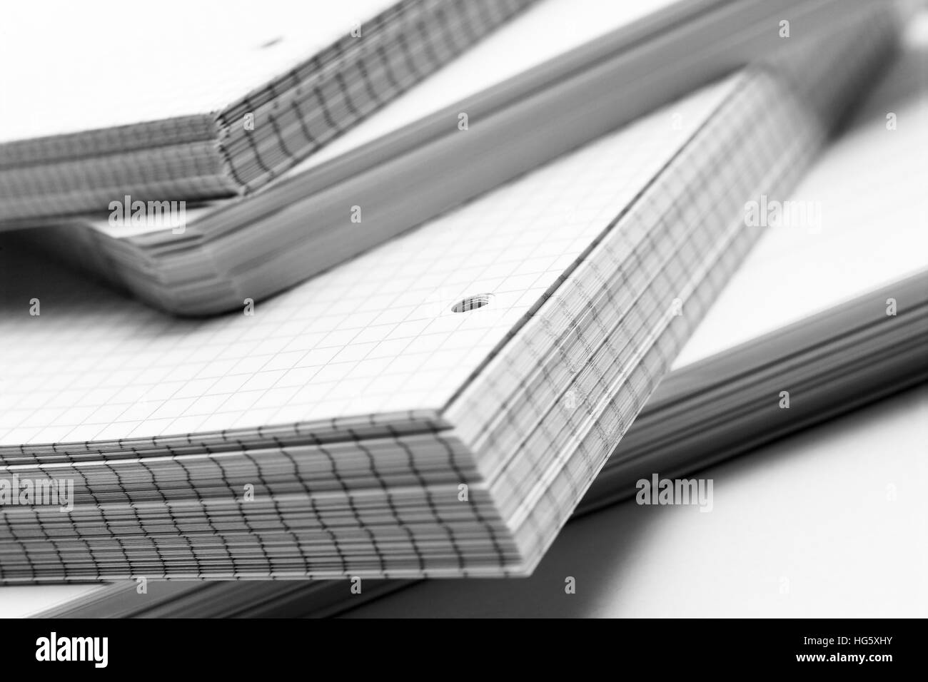 Graph paper (graphing paper) Stock Photo