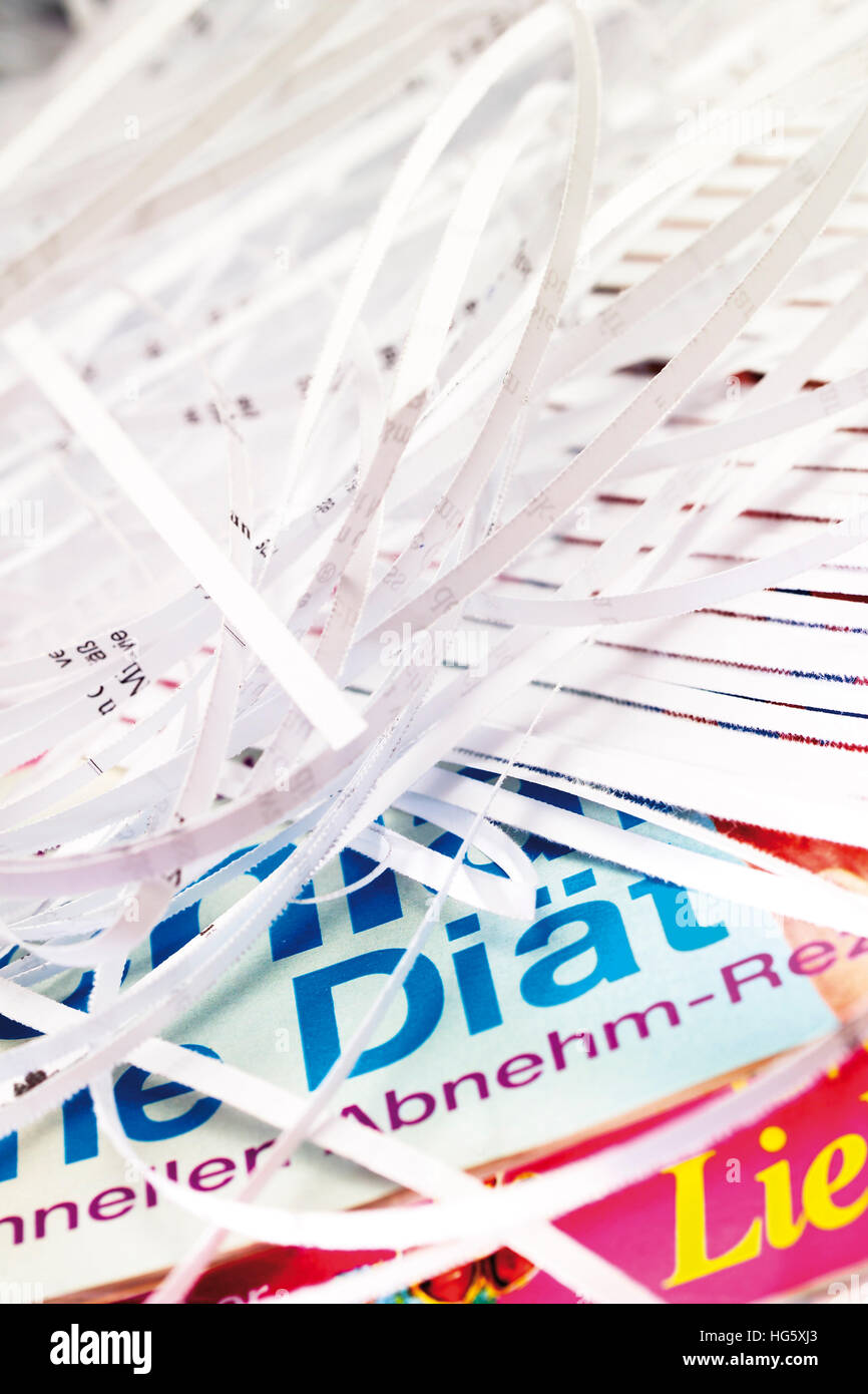 Shredded paper, magazines Stock Photo - Alamy