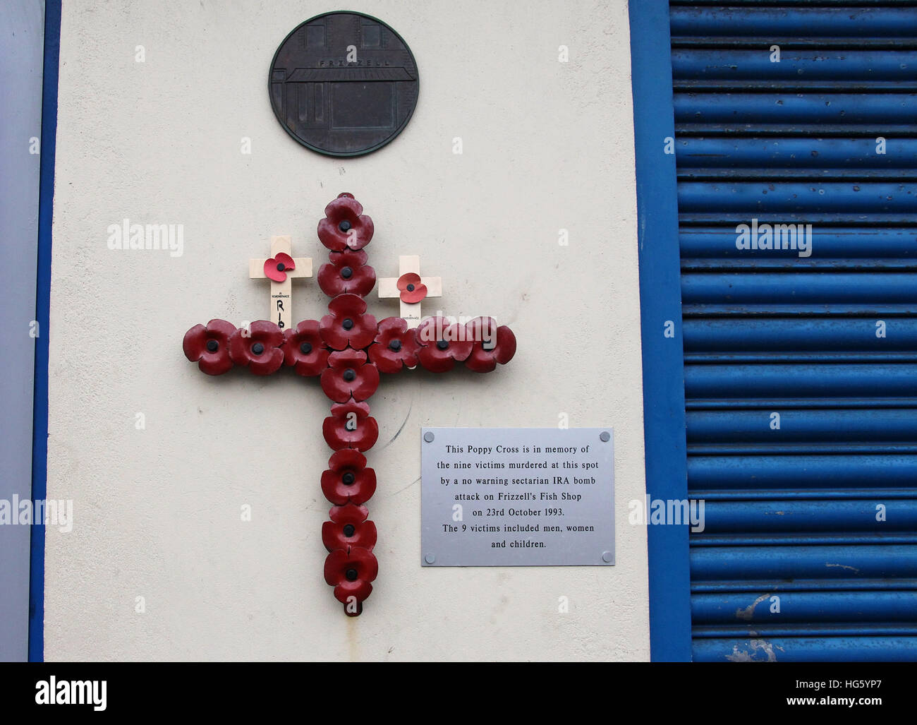 Frizzell memorial on the Shankill Road in Belfast Stock Photo Alamy