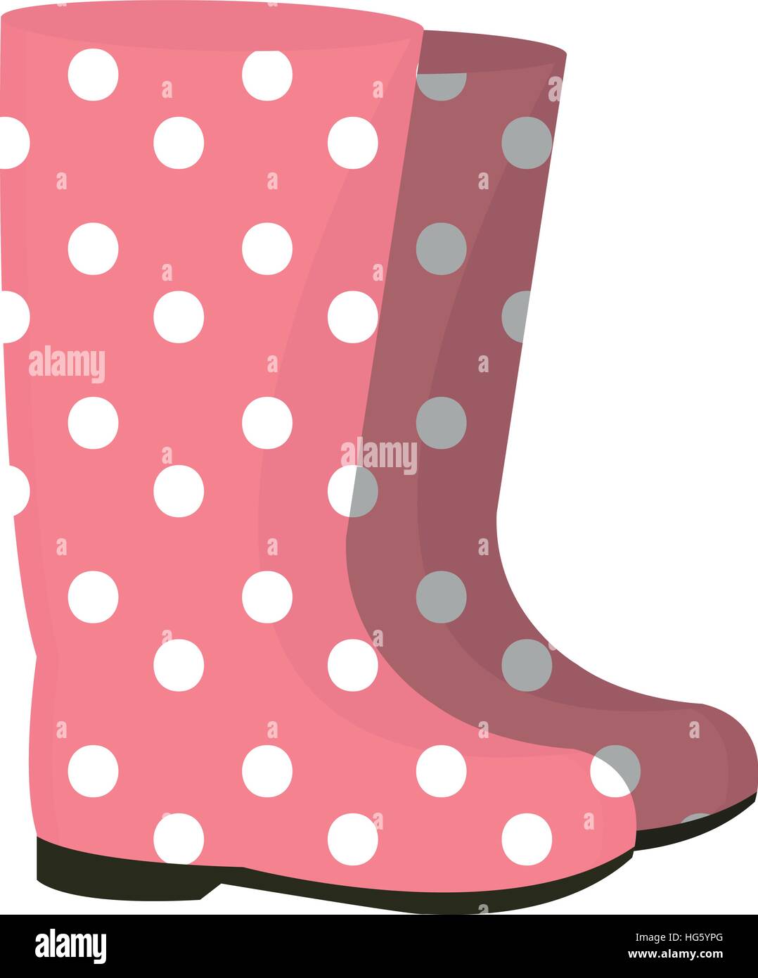 Rubber boots icon. Gumboots isolated on white background. Wellingtons vector illustration. Stock Vector