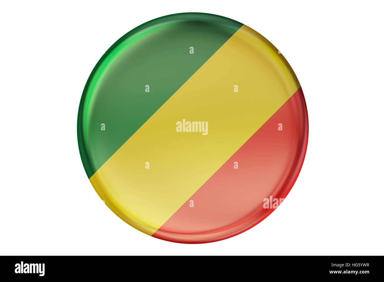 Badge with flag of Congo, 3D rendering isolated on white background ...