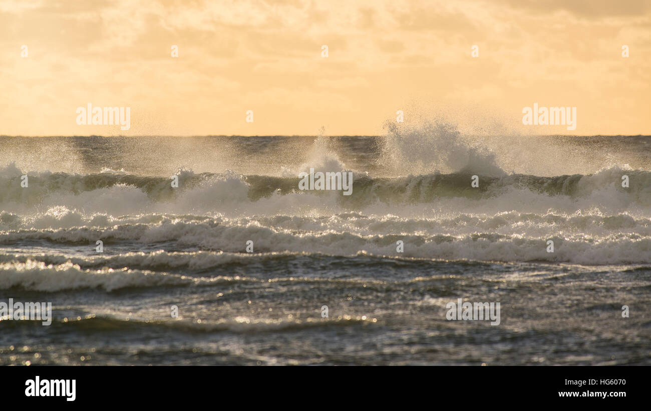 Stormy waves on the Baltic Sea, Estonia Stock Photo