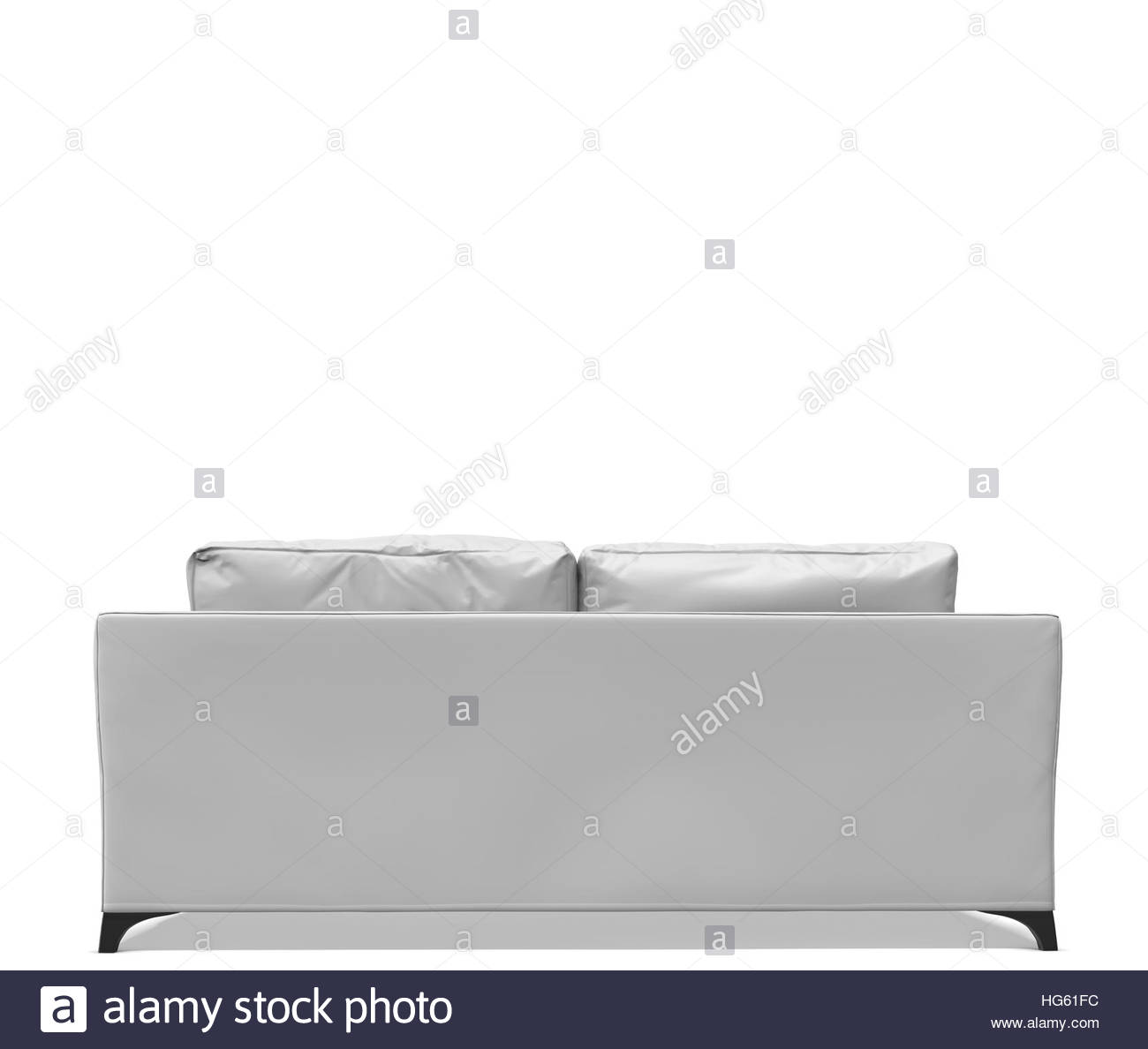Back View Of White Sofa With Copy Space On White Background 3d Stock Photo Alamy