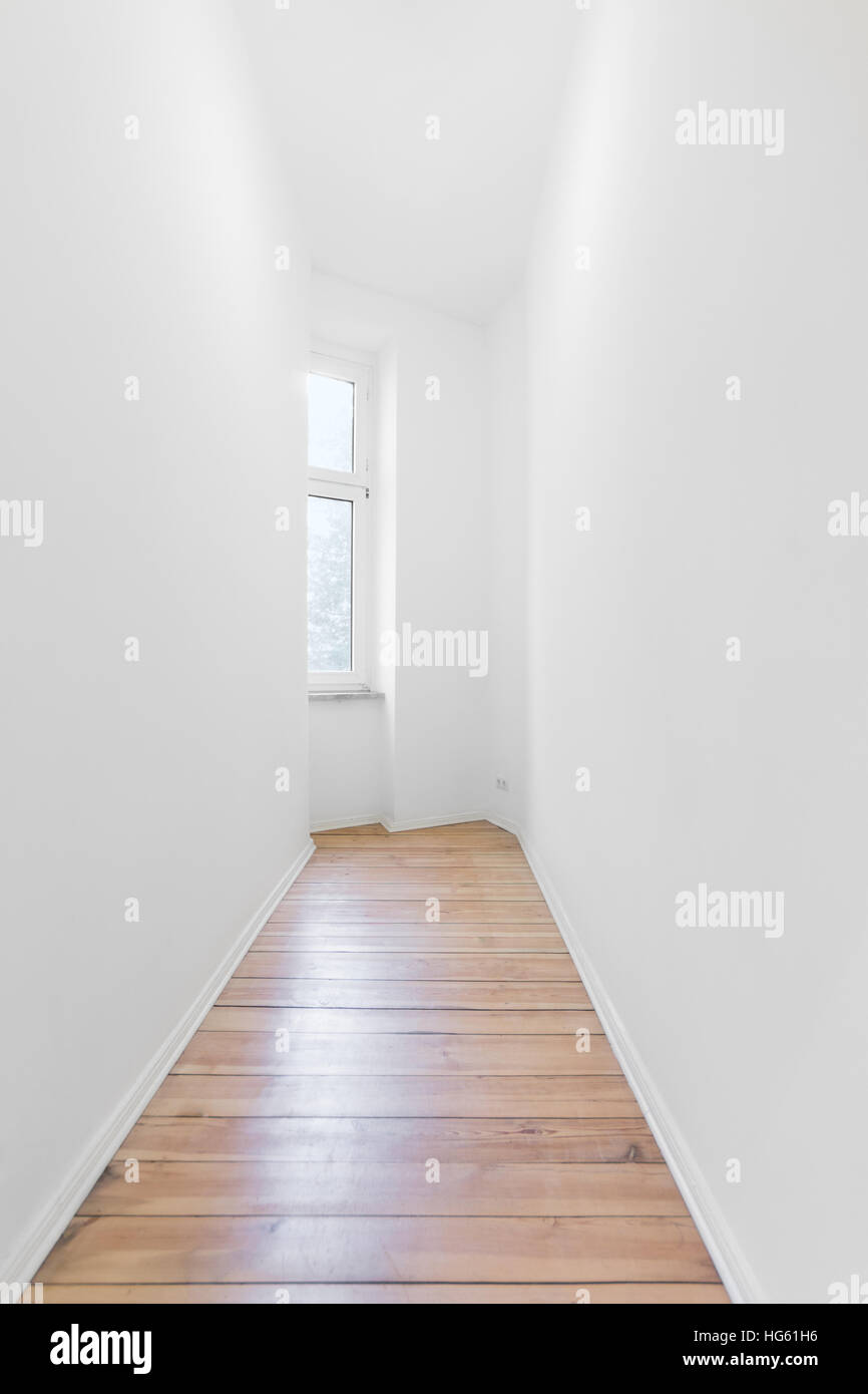 chamber / storage room with wooden floor Stock Photo