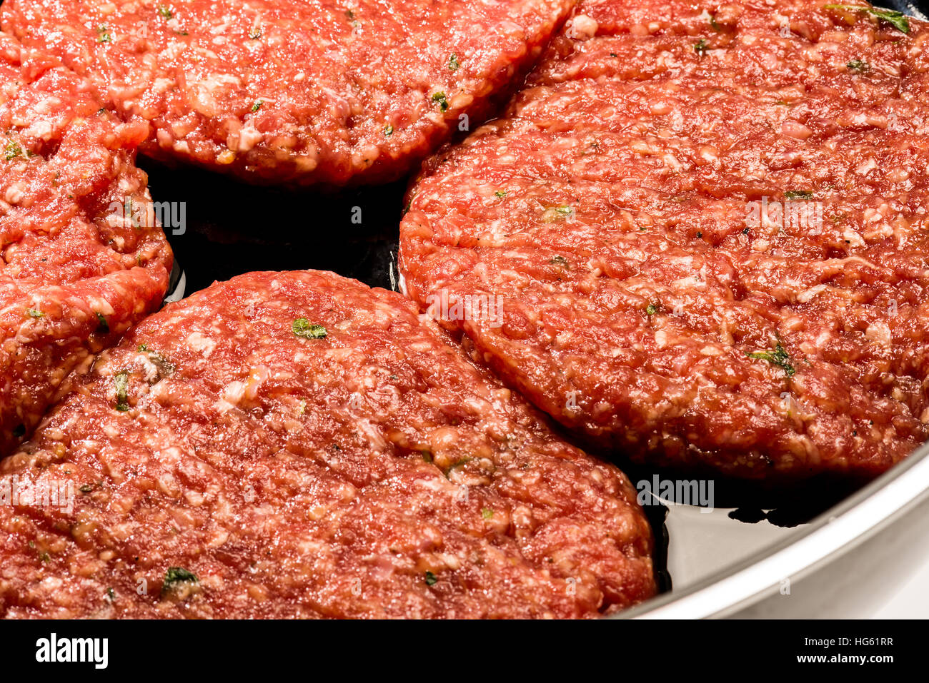 Raw hamburgers hires stock photography and images Alamy