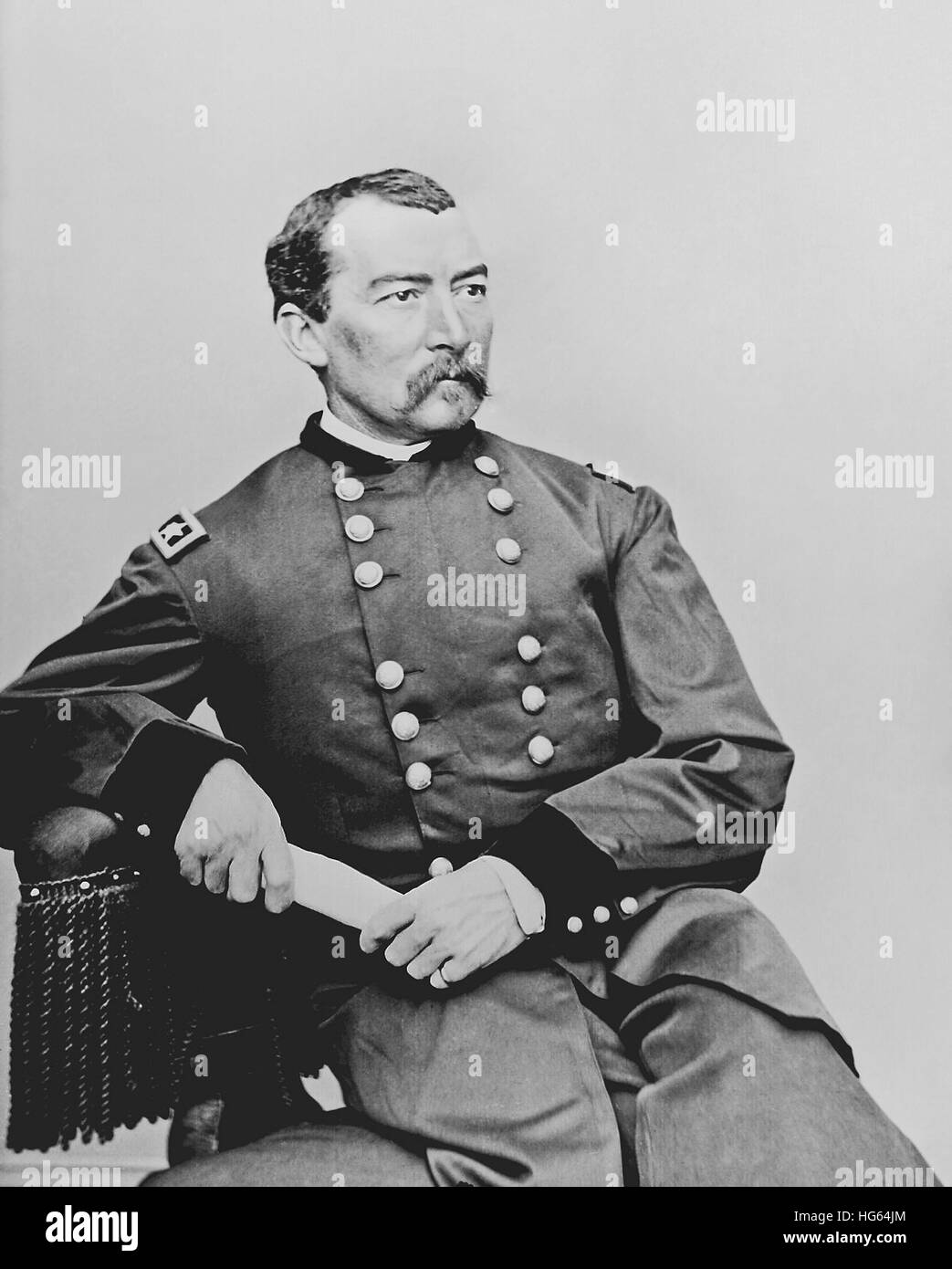 Vintage American Civil War photo of Union Army General Philip Sheridan. Stock Photo