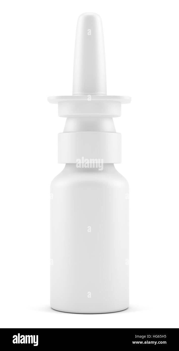 Spray Medical Nasal Drugs Plastic Bottle Stock Photo