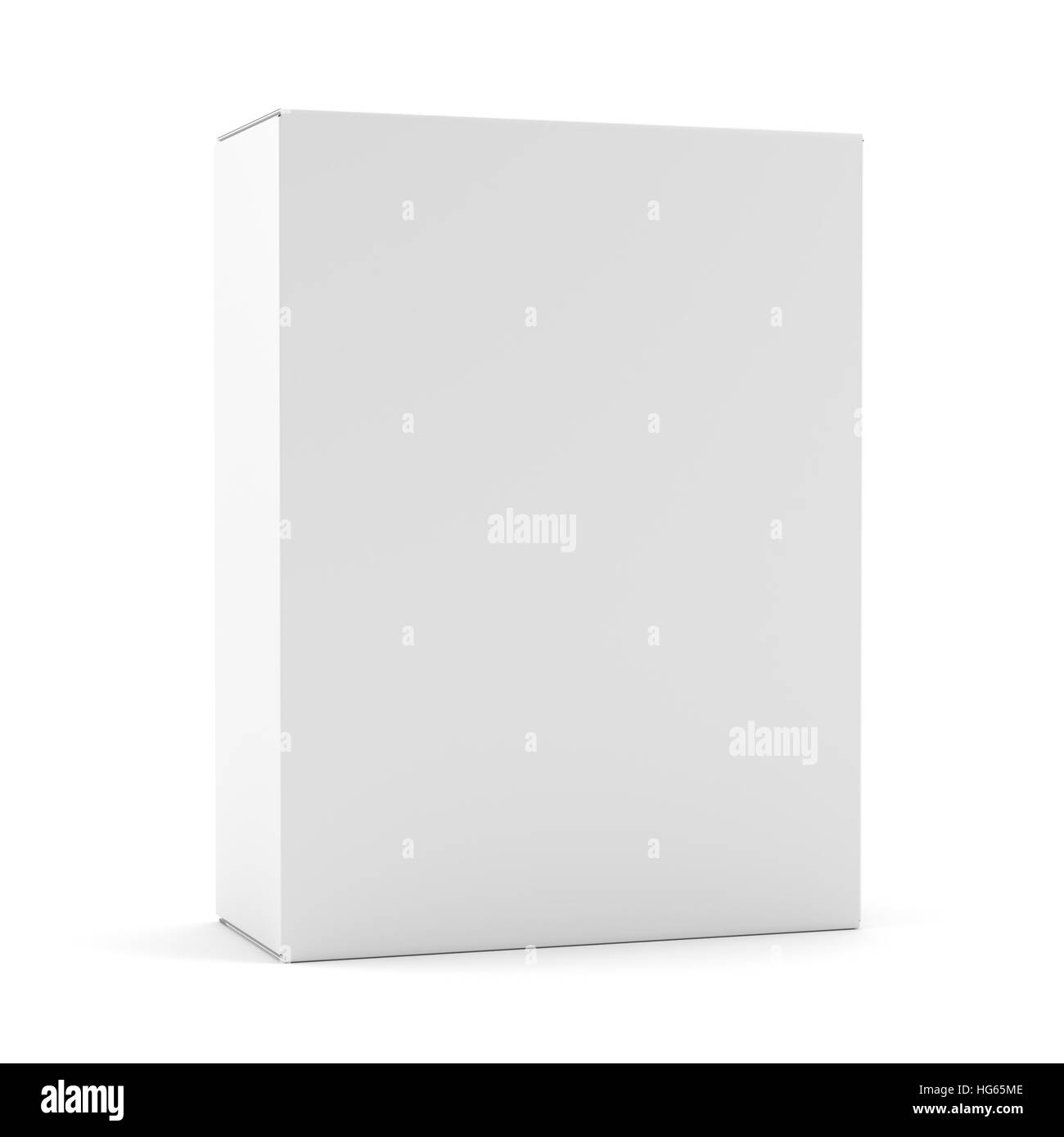 Blank box isolated over white background Stock Photo - Alamy