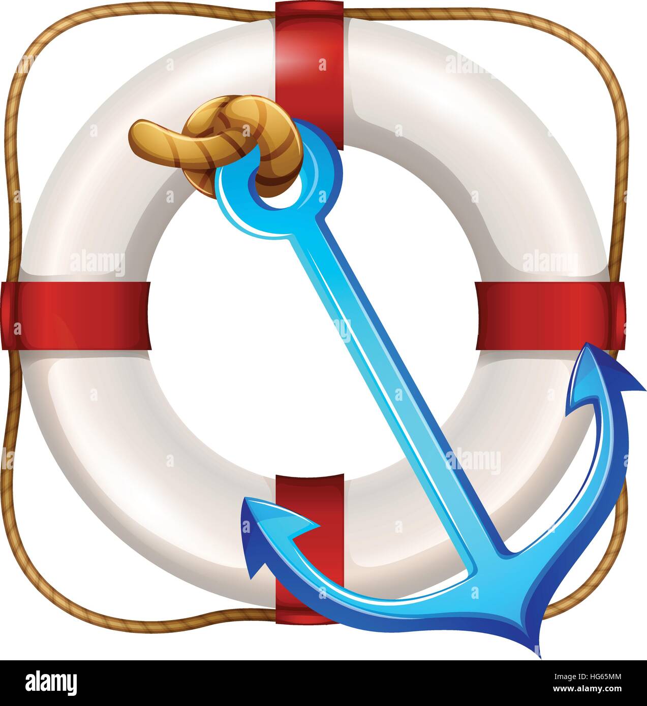 Safety float and anchor illustration Stock Vector Image & Art Alamy
