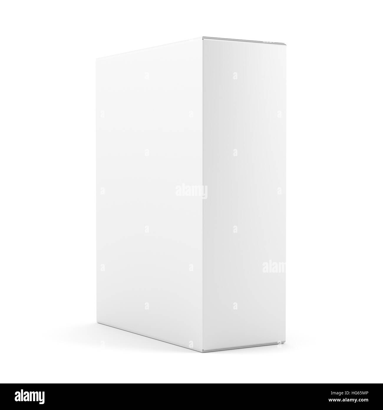 Blank box isolated over white background Stock Photo - Alamy