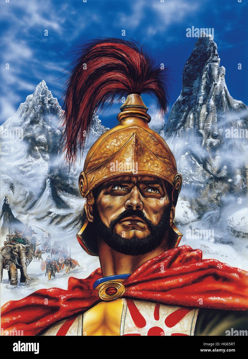 Hannibal Barca, Carthaginian leader. Stock Photo