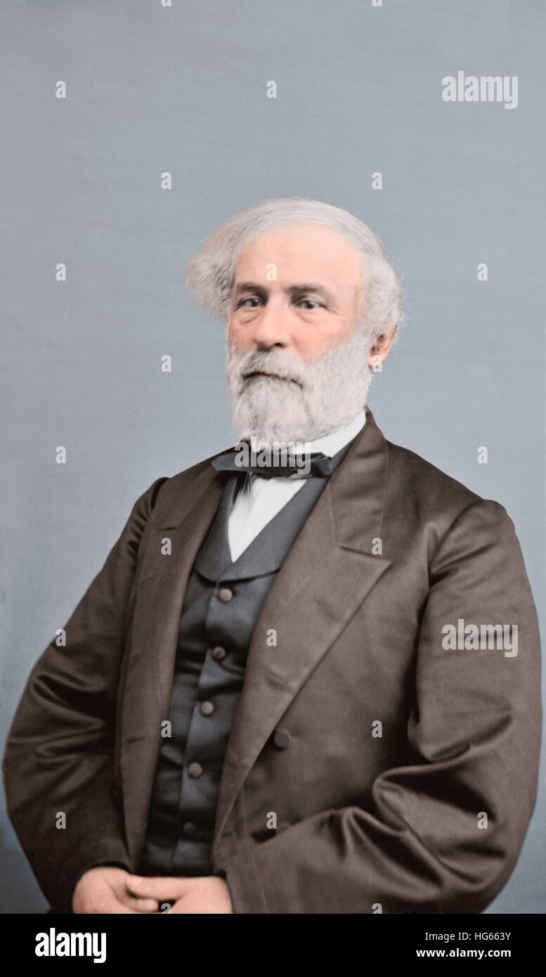 Portrait of General Robert E. Lee, Confederate States Army. Stock Photo