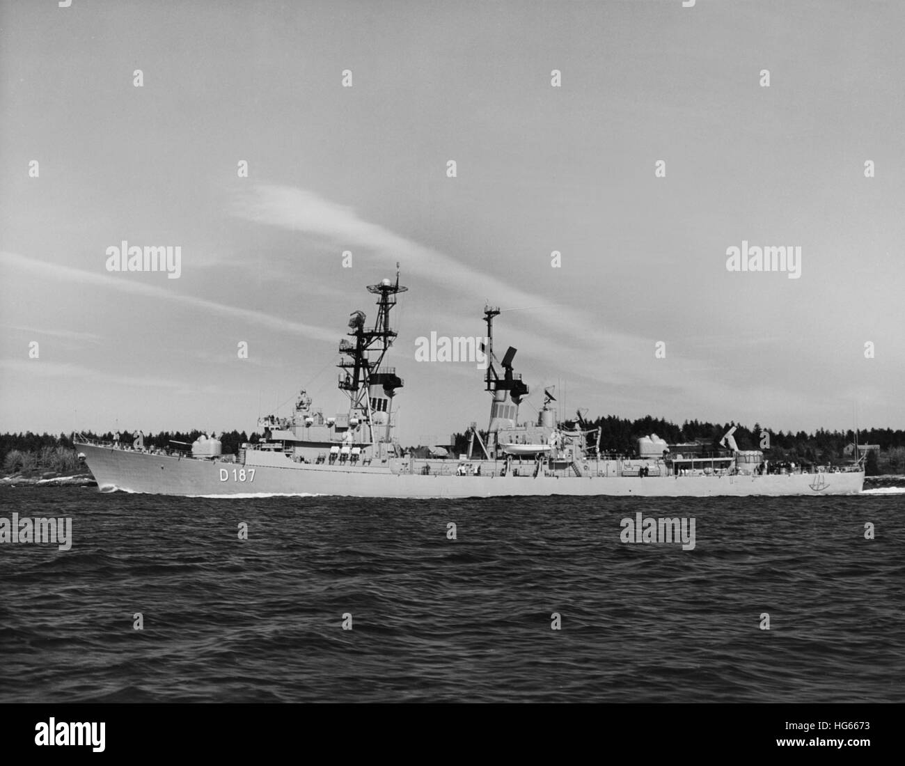 The West German Navy guided missile destroyer Rommel, 1970. Stock Photo