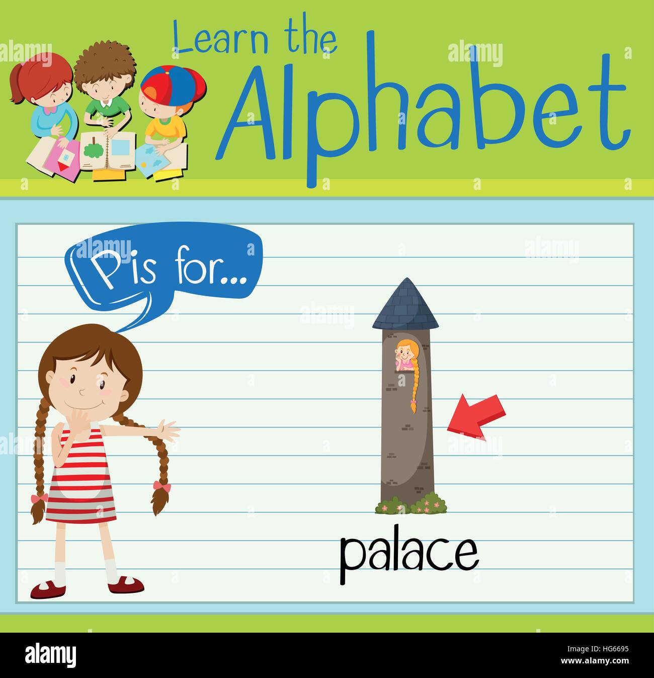 Flashcard letter P is for palace illustration Stock Vector Image & Art ...