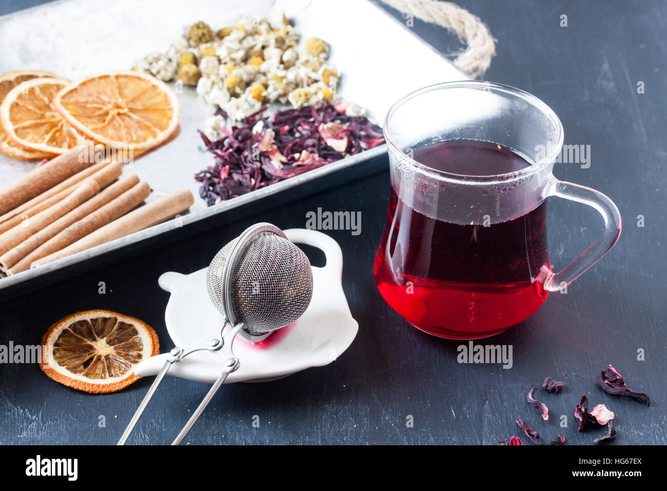assorted herbal tea Stock Photo - Alamy
