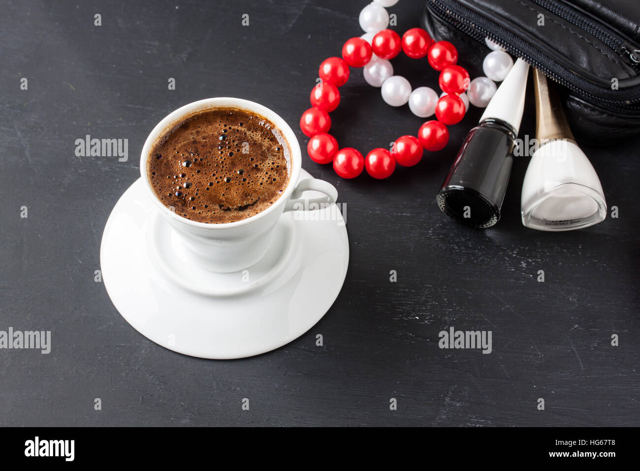 Turkish coffee with masculine style Stock Photo