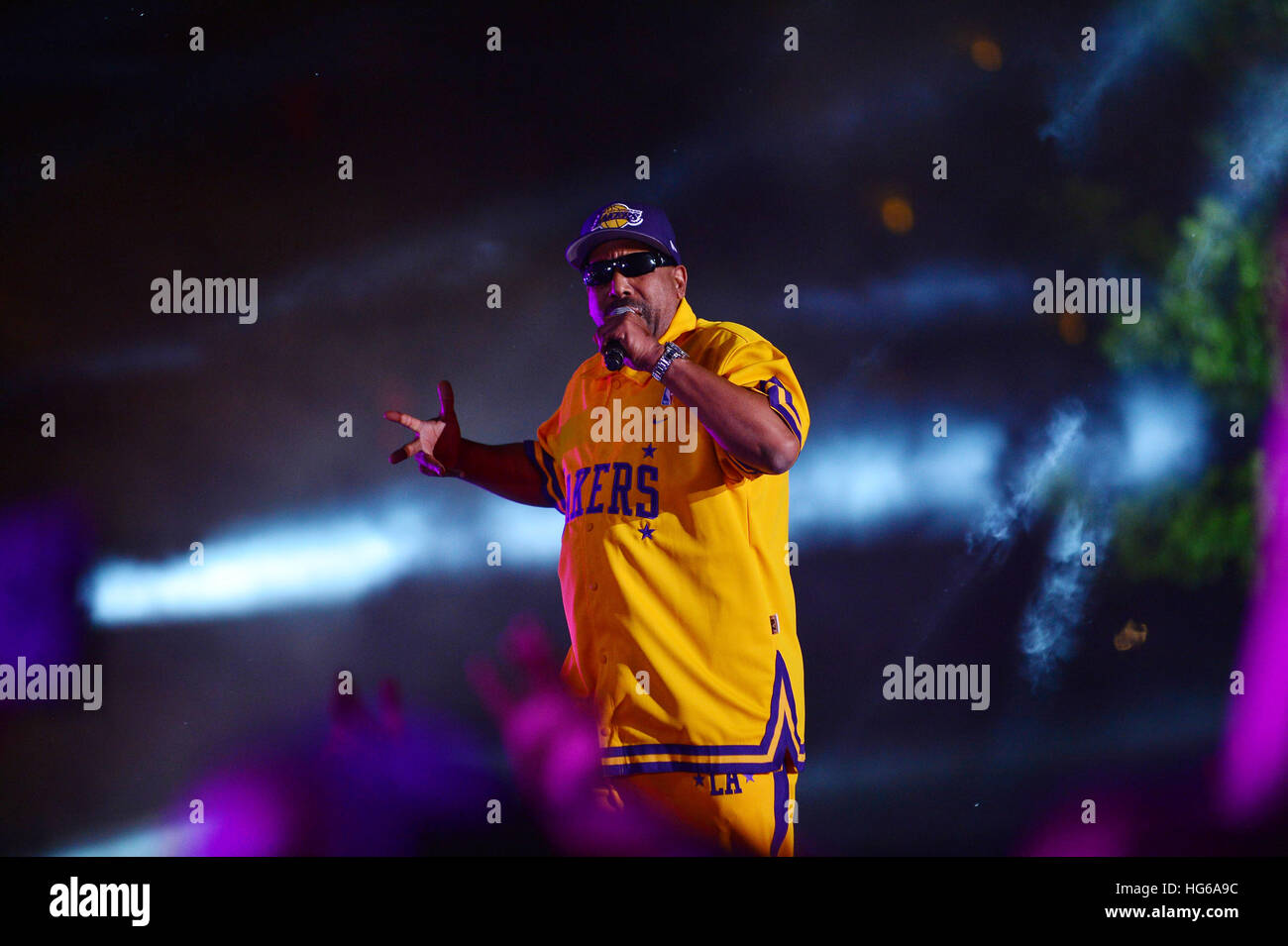 Miami, FL, USA. 31st Dec, 2017. Tone Loc performs during Pitbull's New Year's Revolution at Bayfront Park on December 31, 2016 in Miami, Florida. © Mpi10/Media Punch/Alamy Live News Stock Photo