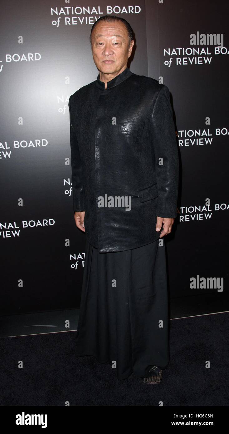 New York, NY, USA. 4th Jan, 2017. Cary-Hiroyuki Tagawa at arrivals for National Board Of Review Awards 2017, Cipriani 42nd Street, New York, NY January 4, 2017. © RCF/Everett Collection/Alamy Live News Stock Photo