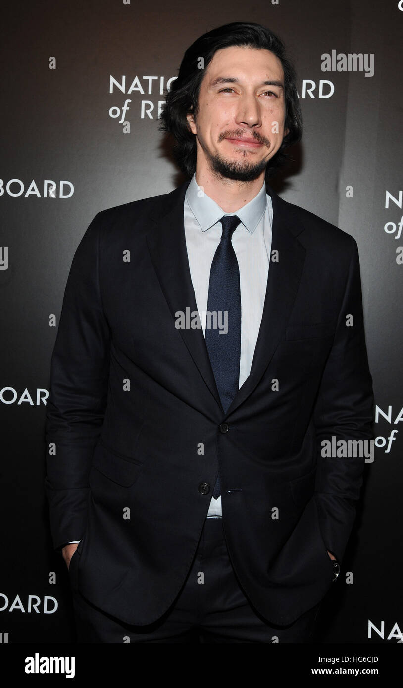 New York, NY, USA. 4th Jan, 2017. Adam Driver attend the 2016 National ...