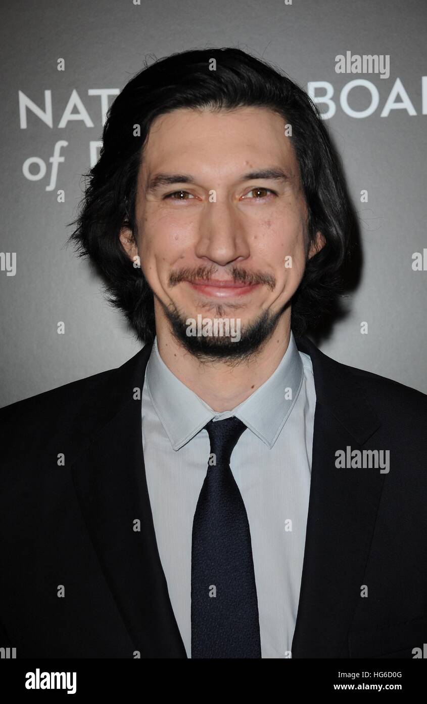 New York, NY, USA. 4th Jan, 2017. Adam Driver at arrivals for National Board Of Review Awards 2017, Cipriani 42nd Street, New York, NY January 4, 2017. © Kristin Callahan/Everett Collection/Alamy Live News Stock Photo