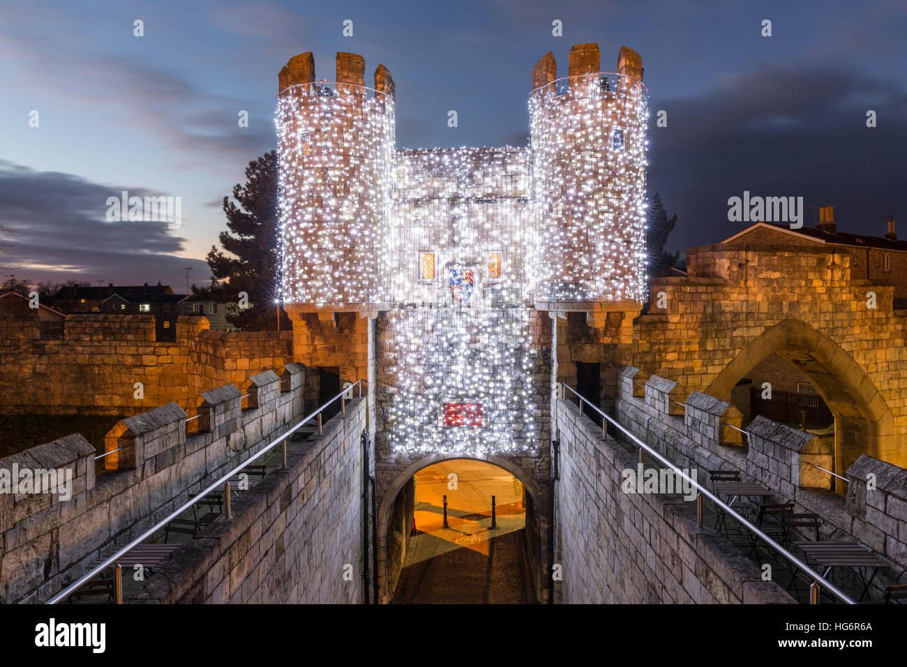 York, Walmgate Bar on Hull Road facing East Stock Photo Alamy