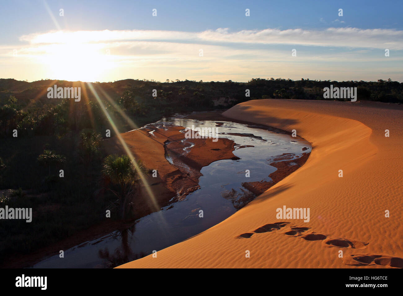 The dunes of Jalapao in the state of Tocantins - Brazil - Latin America Stock Photo