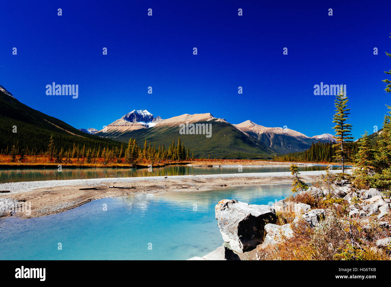 The Sunwapta River Is A Major Tributary Of The Athabasca River In the-sunwapta-river-is-a-major-tributary-of-the-athabasca-river-in