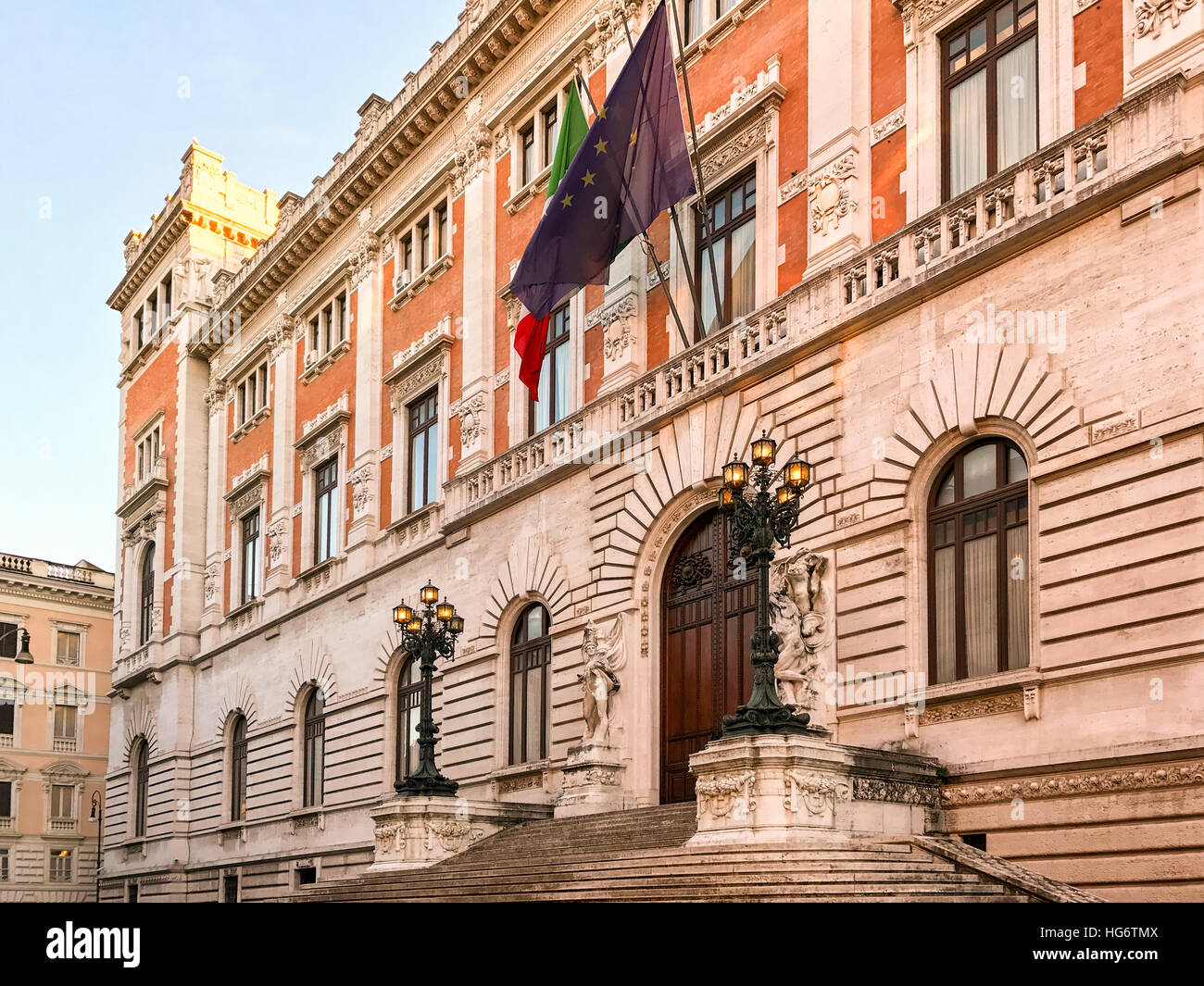 Palazzo Montecitorio, Rome, Italy Stock Photo Alamy
